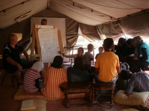 Hebrew Lessons at the Learning and Creativity Center in Susiya