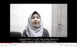 Videos of women protestors and other recommended Egypt sources.